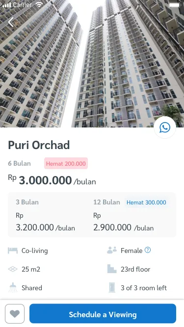 Mobile version of the visit-booking experience, showing the same time-slot selection on a phone.
